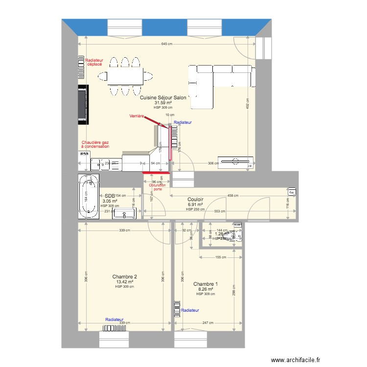 CAURNANT Projet. Plan de 0 pièce et 0 m2