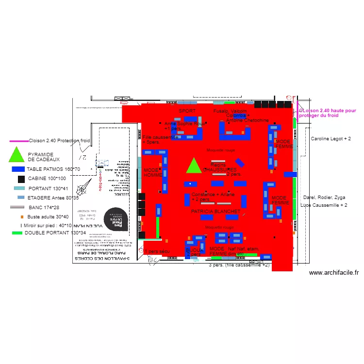 C&egrave;dre 2019 versions steph. Plan de 