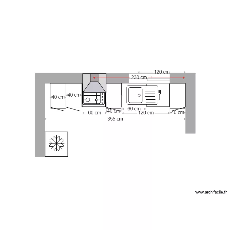 cuisine cabanon 2 montage. Plan de 