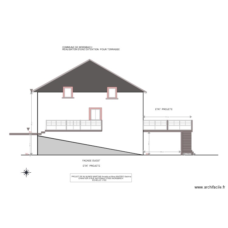 SABRINA FACADE EXISTANTE 5. Plan de 0 pièce et 0 m2