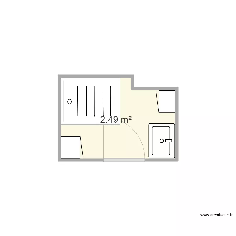 Salle douche. Plan de Salle douche. Plan de