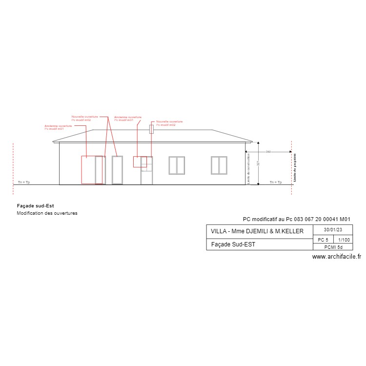 Facade sud Est 02. Plan de 0 pièce et 0 m2