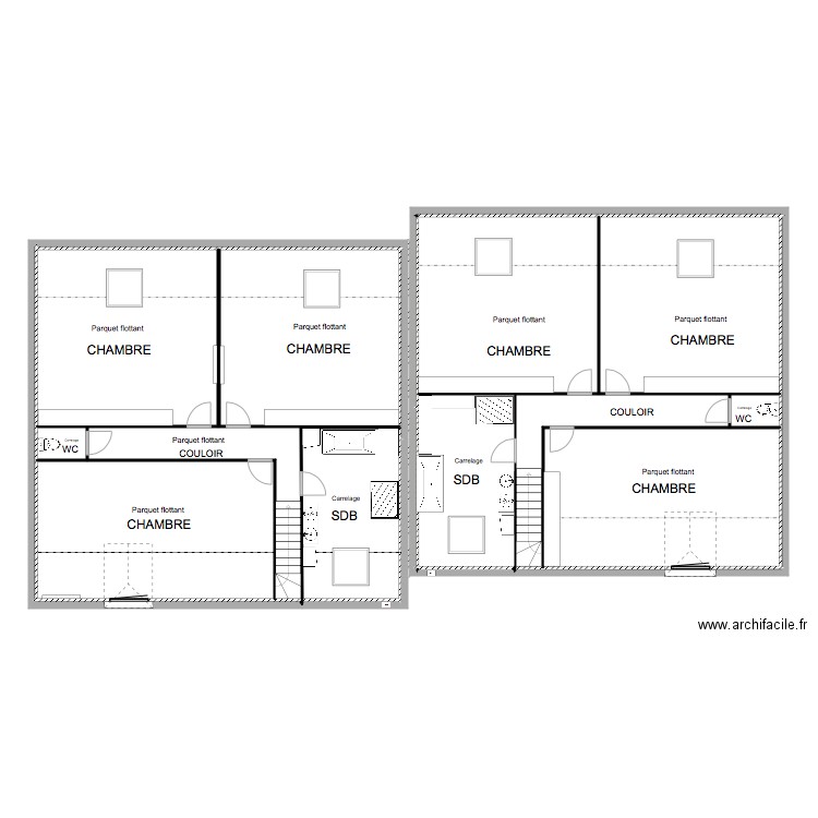 PLAN ETAGE FERTE. Plan de 0 pièce et 0 m2