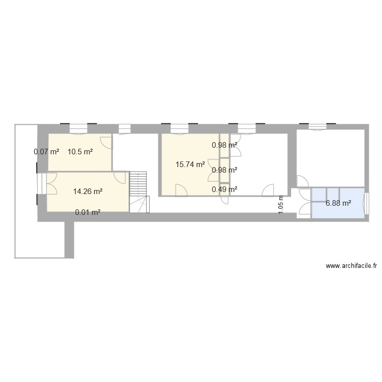 Etchank 1er étage sans cot. Plan de 0 pièce et 0 m2