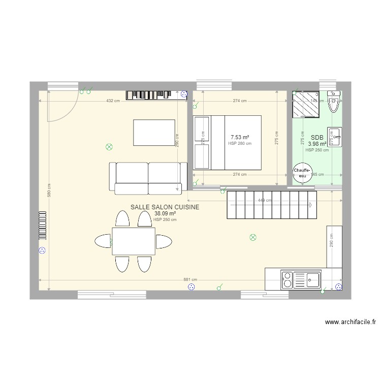 Rez de chaussé. Plan de 0 pièce et 0 m2