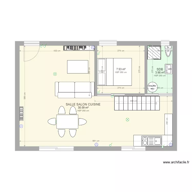 Rez de chauss&eacute;. Plan de 