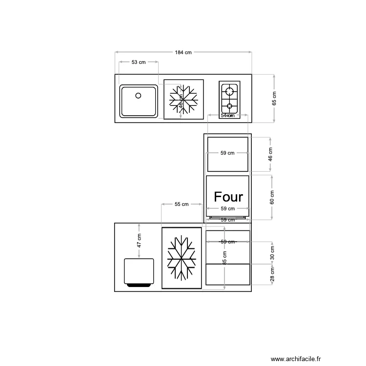 cuisine bungalow 4. Plan de 