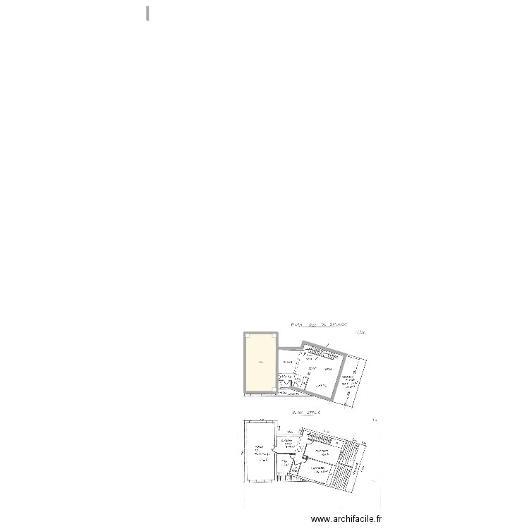 cabriere. Plan de 1 pièce et 39 m2