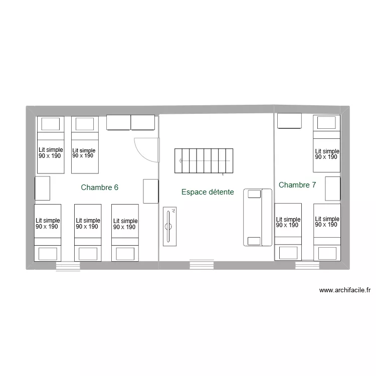 MINOTERIE 2&egrave;me &eacute;tage. Plan de 
