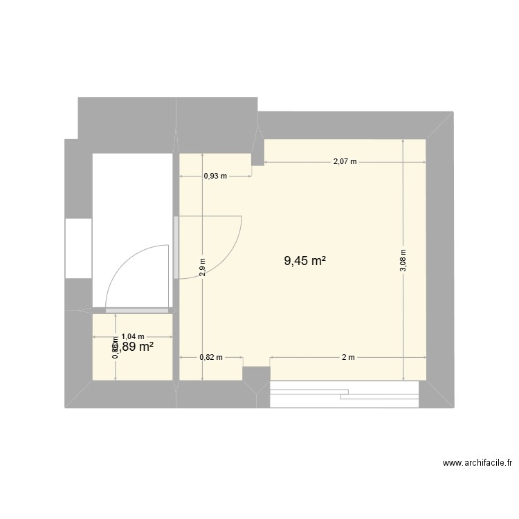 Garage. Plan de 2 pièces et 10 m2