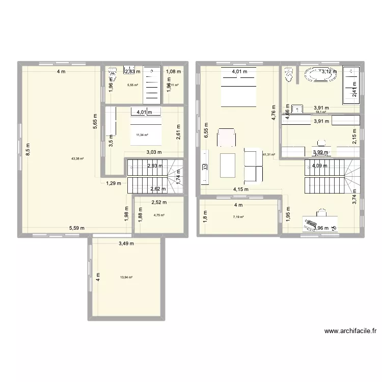 PLAN 2. Plan de 9  et 148 m²
