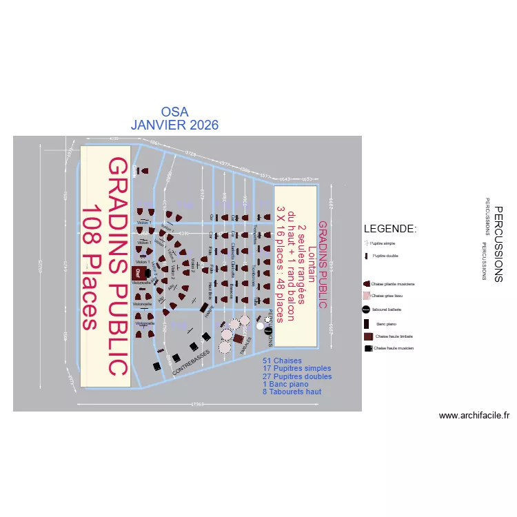 Plateau Symphonique Janvier 2026. Plan de 