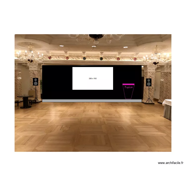 Vue de face SWM grand &eacute;cran. Plan de 