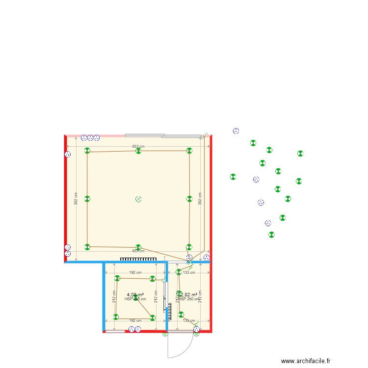 plan elec poilly. Plan de 3 pièces et 25 m2