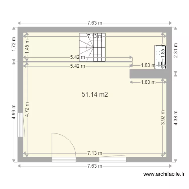 MAISON DU BAS REZ DE CHAUSSEE. Plan de 