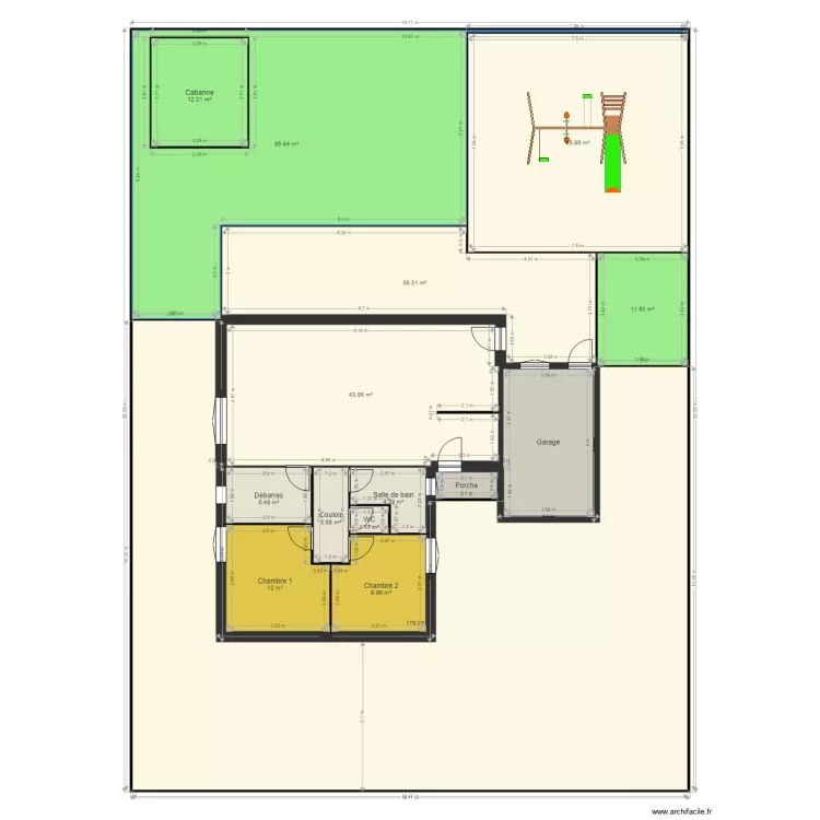 Maison Agn&egrave;s Coulombiers 495 m. Plan de 