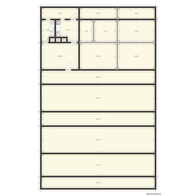 STUDIO 2500x16000 v1. Plan de 0 pièce et 0 m2