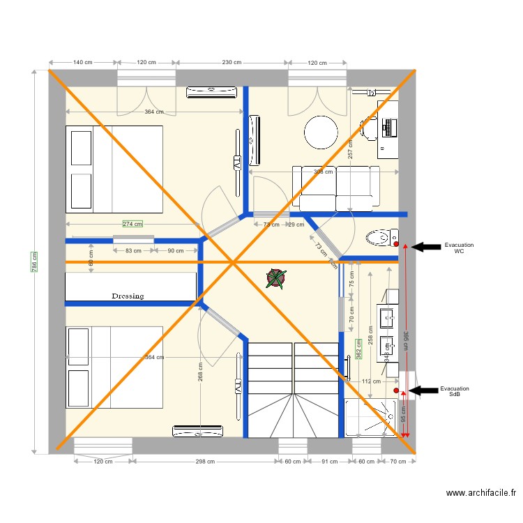 ETAGE  BIS. Plan de 0 pièce et 0 m2