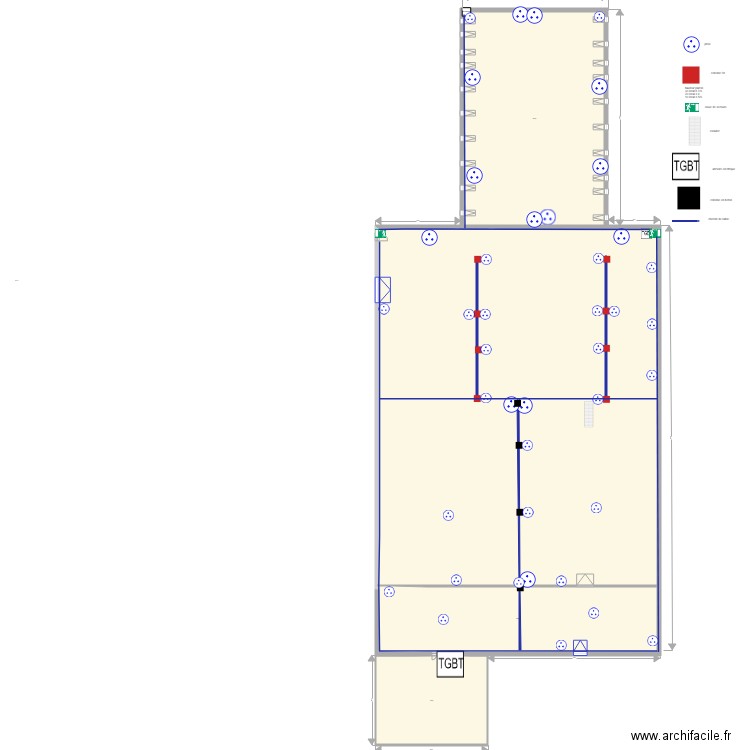  futur plan des prises et branchement . Plan de 0 pièce et 0 m2