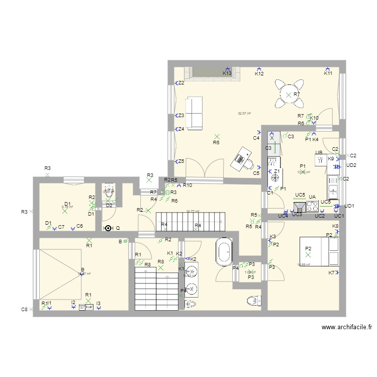 REZ. Plan de 0 pièce et 0 m2