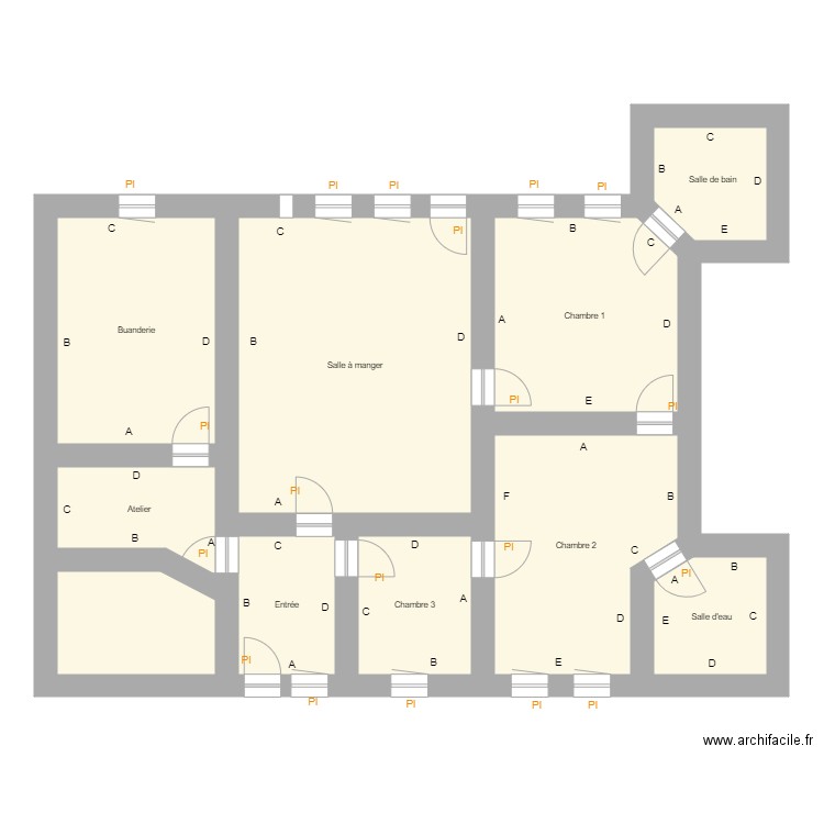 Croquis App Rch de La Brunière. Plan de 0 pièce et 0 m2