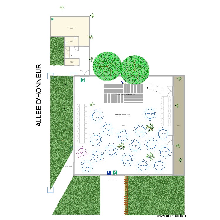 Pavillon des Oliviers  255 à 260 personnes. Plan de 0 pièce et 0 m2