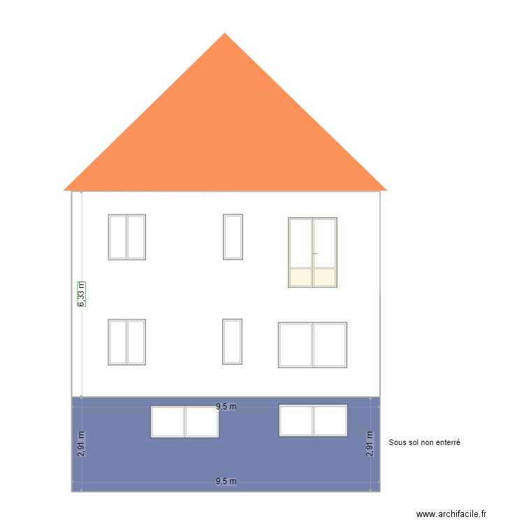 plan de masse façade sans modifications. Plan de 0 pièce et 0 m2