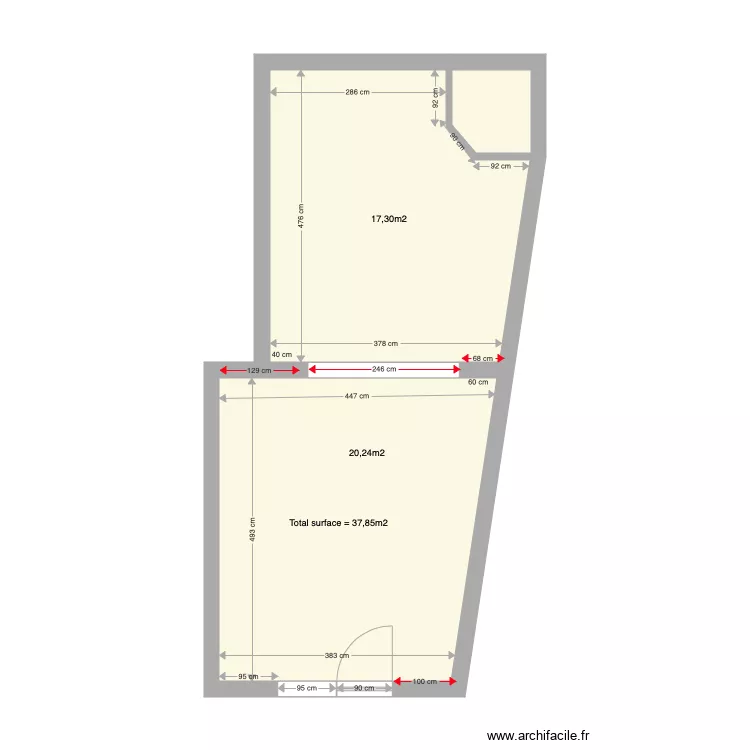 pizzeria volume. Plan de 