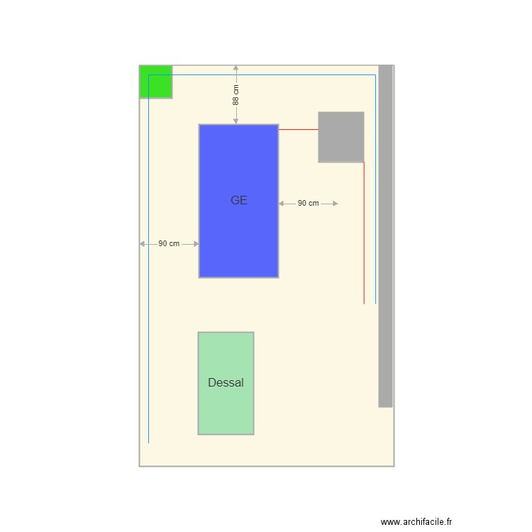 position equipements divers . Plan de 0 pièce et 0 m2