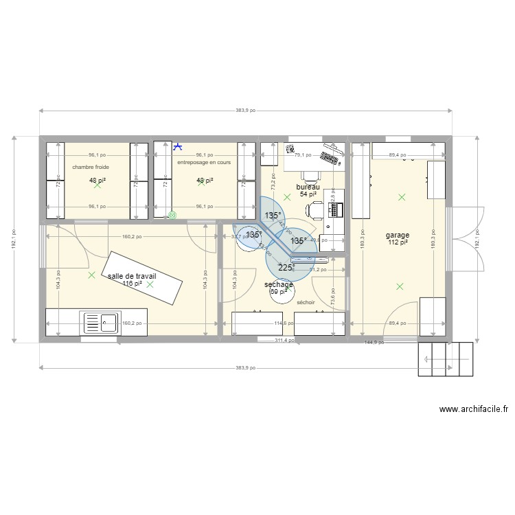 projet La Cabottine 16 x24 garage ver 8 juin . Plan de 6 pièces et 41 m2