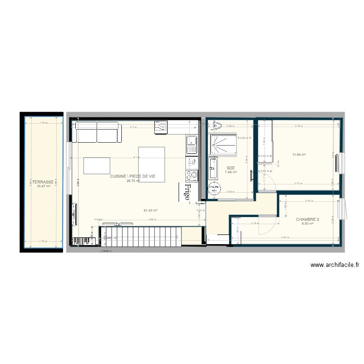 appartement st nazaire 4. Plan de 0 pièce et 0 m2