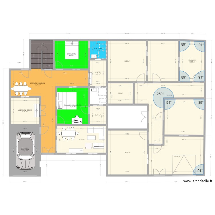 MOUL 150M2 2 PROJET . Plan de 0 pièce et 0 m2