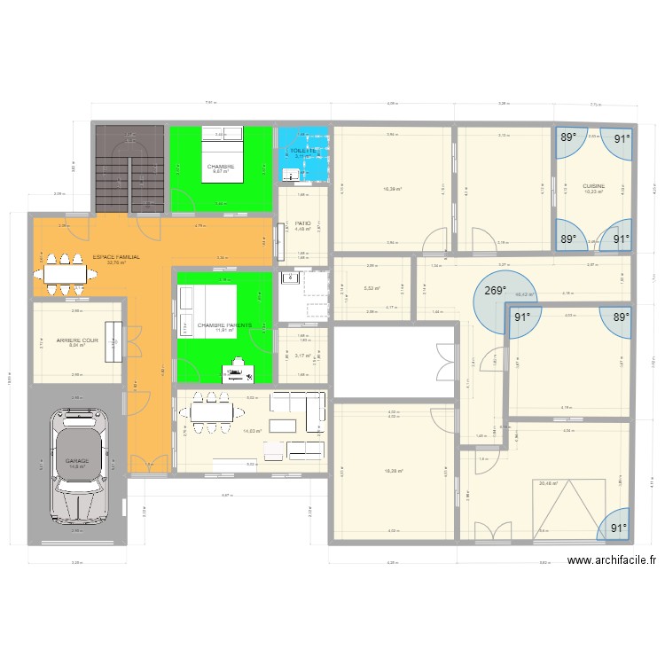 MOUL 150M2 2 PROJET . Plan de 31 pièces et 483 m2