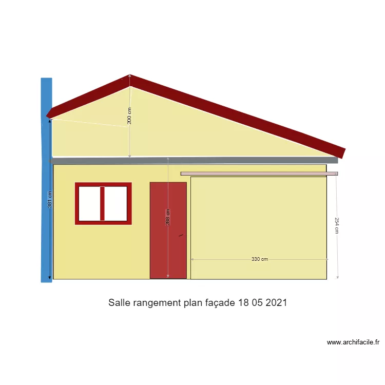 Salle de rangement façade 07 05 2021. Plan de Salle de rangement façade 07 05 2021. Plan de