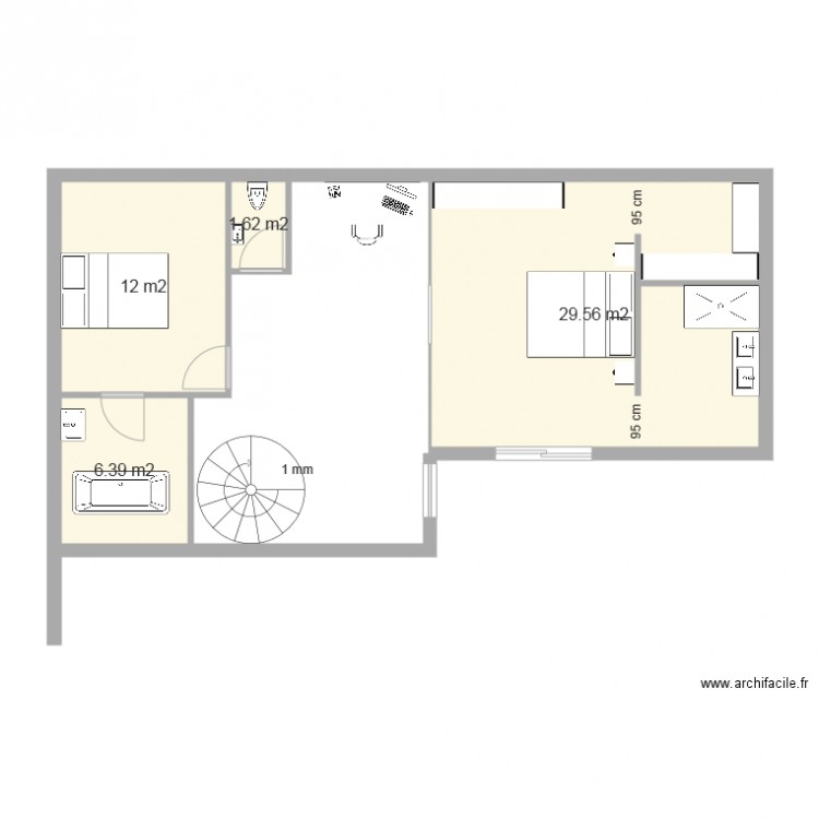 Etage v1. Plan de 0 pièce et 0 m2