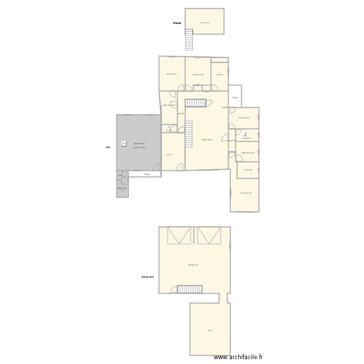 CARRADU am 1210 hab.. Plan de 26 pièces et 293 m2