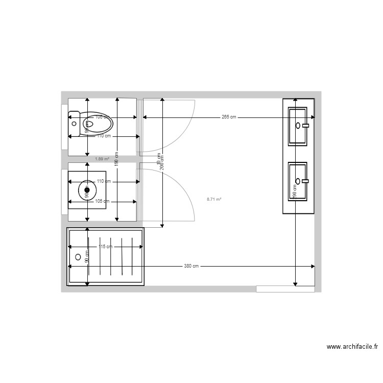 sdb haut mita. Plan de 0 pièce et 0 m2