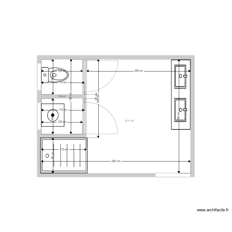 sdb haut mita. Plan de sdb haut mita. Plan de