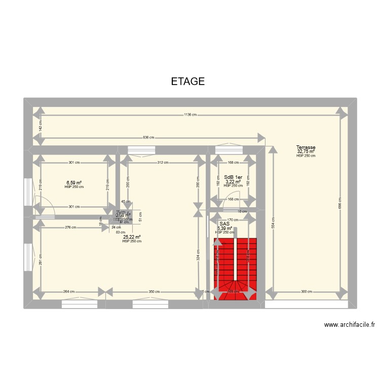 CHALET 1er. Plan de 6 pièces et 73 m2