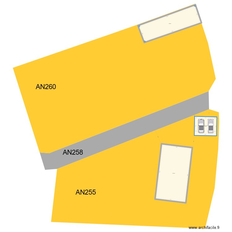 Carport 3. Plan de 3 pièces et 250 m2