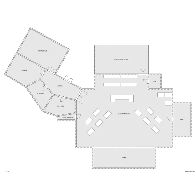 Salle des fête. Plan de Salle des fête. Plan de
