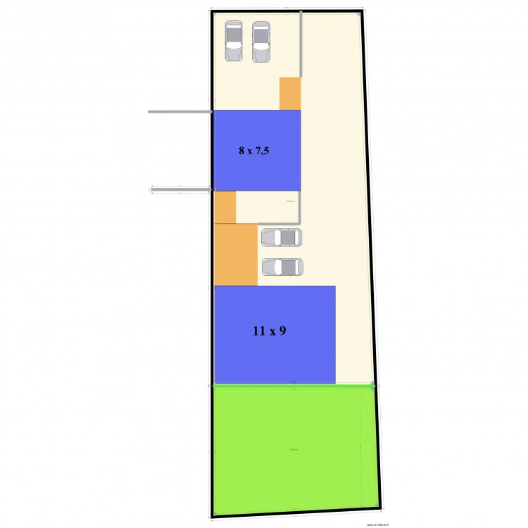 terrain. Plan de 0 pièce et 0 m2