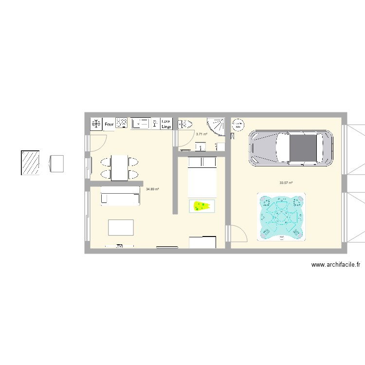 gite garage 2. Plan de 0 pièce et 0 m2