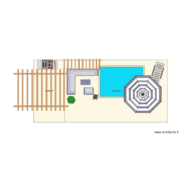 terrasse. Plan de 0 pièce et 0 m2