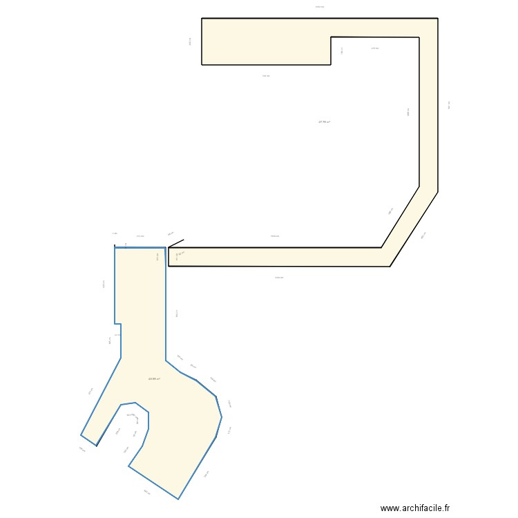 Gautier st laurent de la salanque. Plan de 2 pièces et 94 m2