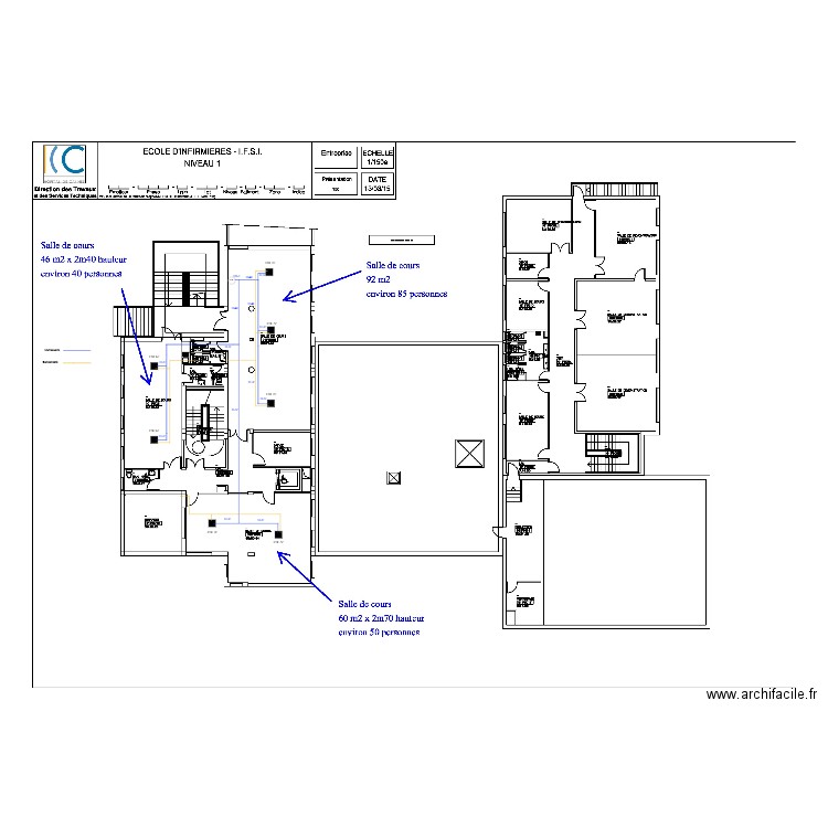 IFSI  ETAGE 1. Plan de 0 pièce et 0 m2