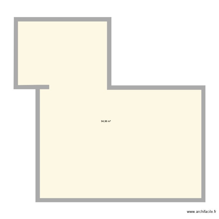 RDC 11 21. Plan de 1 pièce et 95 m2