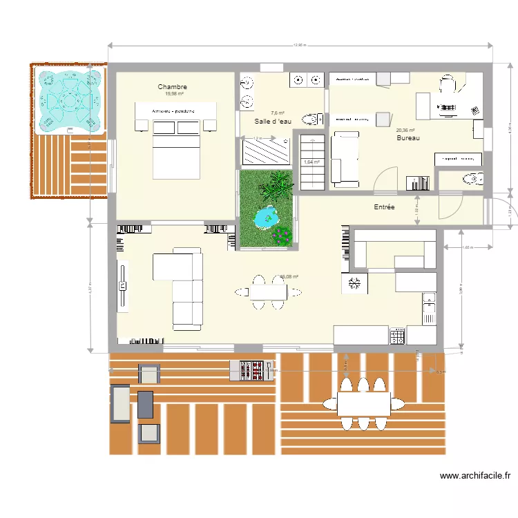 la maison du Bonheur avec cave v3. Plan de 