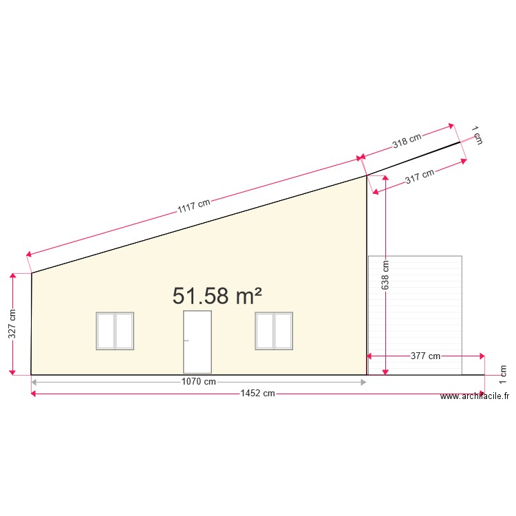 Kerseal façade Est 01. Plan de 0 pièce et 0 m2