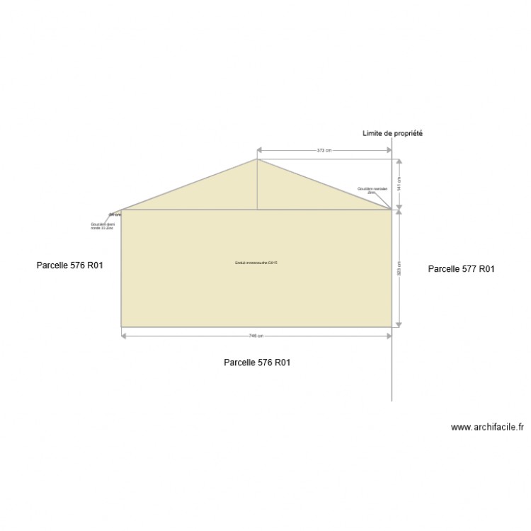 Façade Nord. Plan de 0 pièce et 0 m2